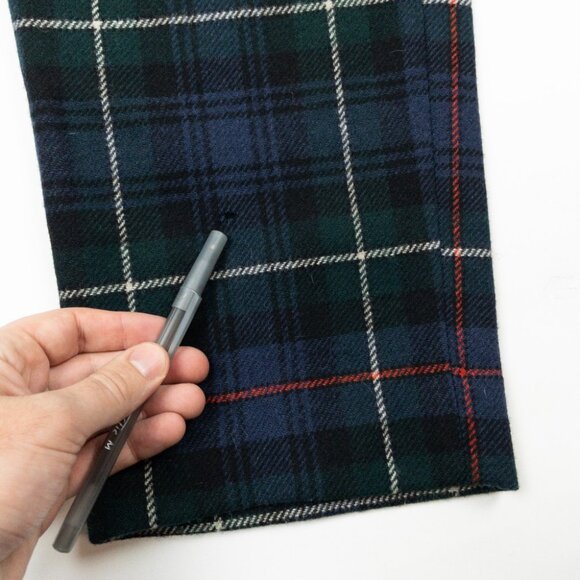 Ralph Lauren Rugby Plaid Wool Dress Pants Mens 34x29 Flat Front Preppy Tartan - Picture 14 of 14